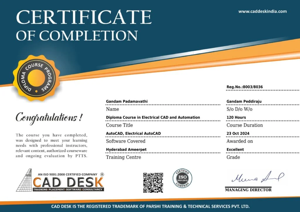 AutoCAD training Institute In Bangalore