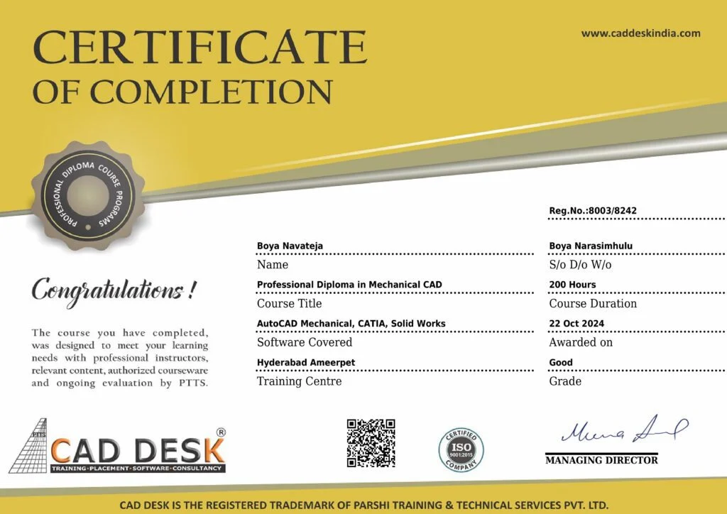 AutoCAD training Institute In Bangalore