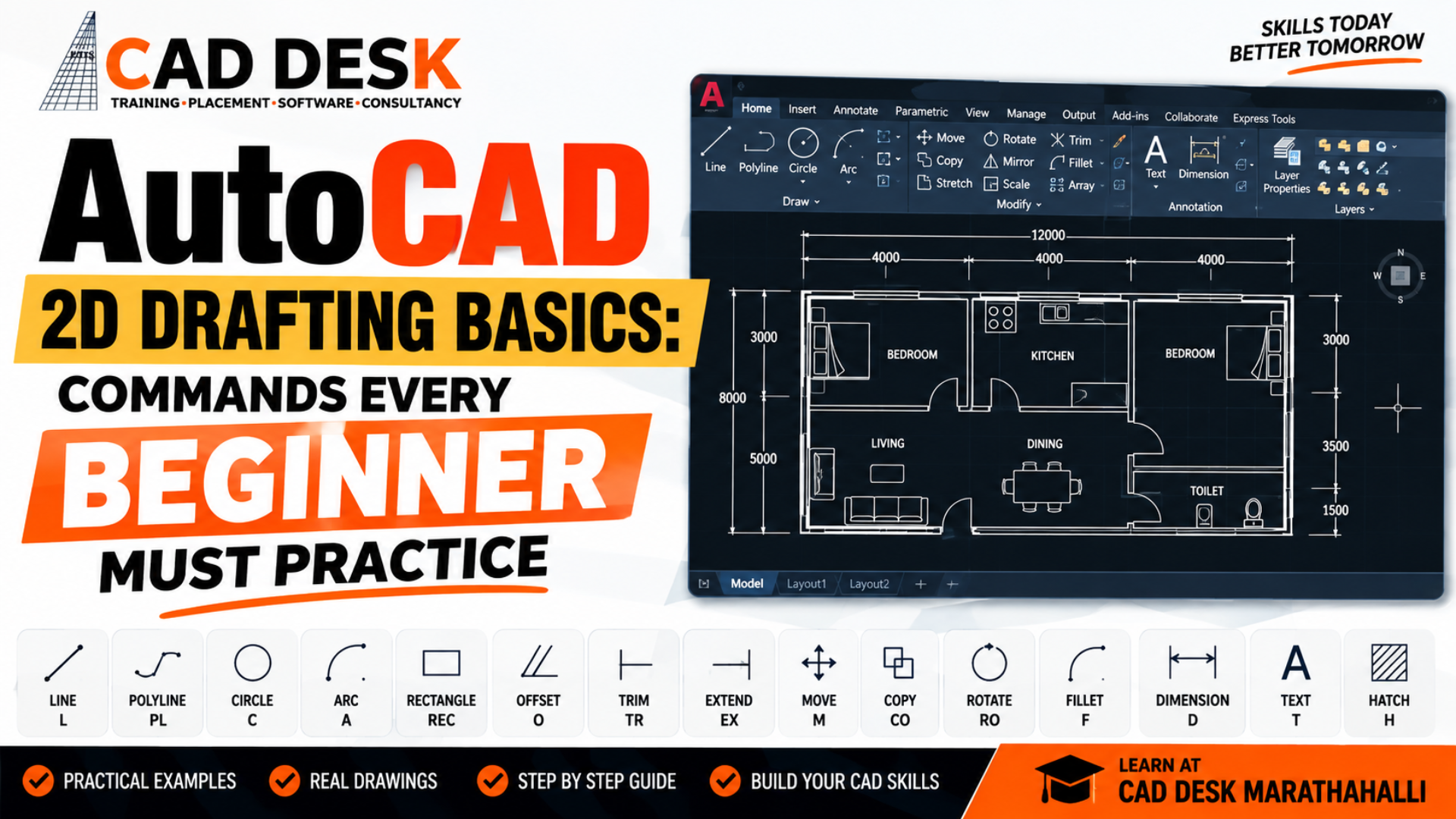 AutoCAD 2D Drafting Basics: Commands Every Beginner Must Practice