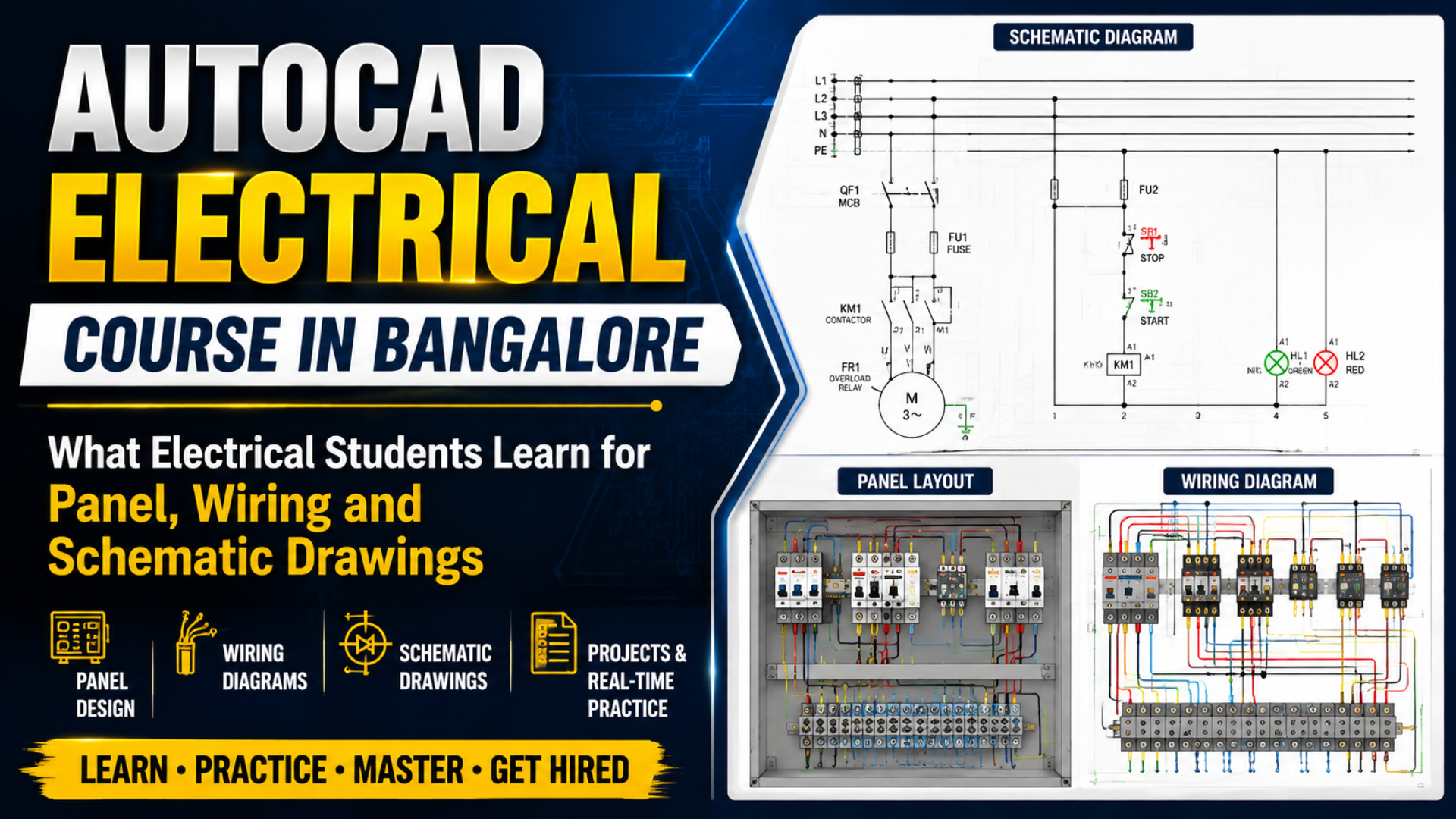 AutoCAD Electrical Course In Bangalore : What Electrical Students Learn for Panel, Wiring and Schematic Drawings